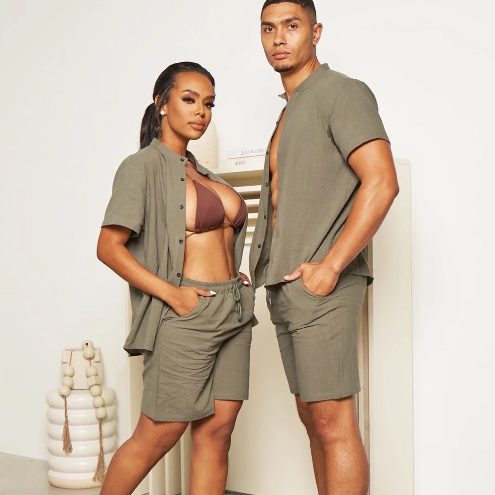 IconSwim Men's Olive Short Set